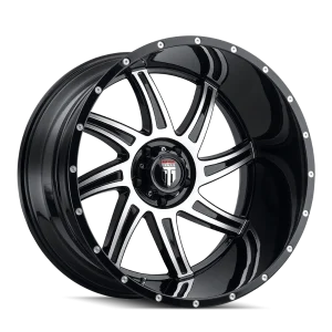 American Truxx – VORTEX – Black – 20″x10″ -24mm – Summer Wheels – AT162-2183BM-24